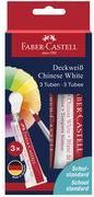 FABER-CASTELL Deckweiß 7,5 ml, 3er Blisterkarte deckender Weißton zum vielseitigen Einsatz, zum - 1 Stück (125093)