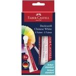 FABER-CASTELL Deckweiß 7,5 ml, 3er Blisterkarte deckender Weißton zum vielseitigen Einsatz, zum - 1 Stück (125093)