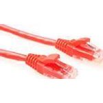 ACT Red 1.5 meter U/UTP CAT5E patch cable component level with RJ45 connectors. Cat5e u/utp component rd 1.50m (IK5551)
