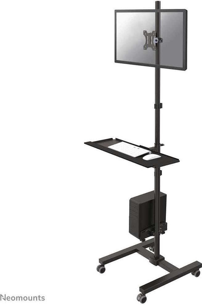 Neomounts FPMA-MOBILE1700 1 Stück PC-/Monitor-Rollwagen 25,4 cm (10) - 81,3 cm (32) Schwarz Schwenkbar, Rotierbar, Neigbar