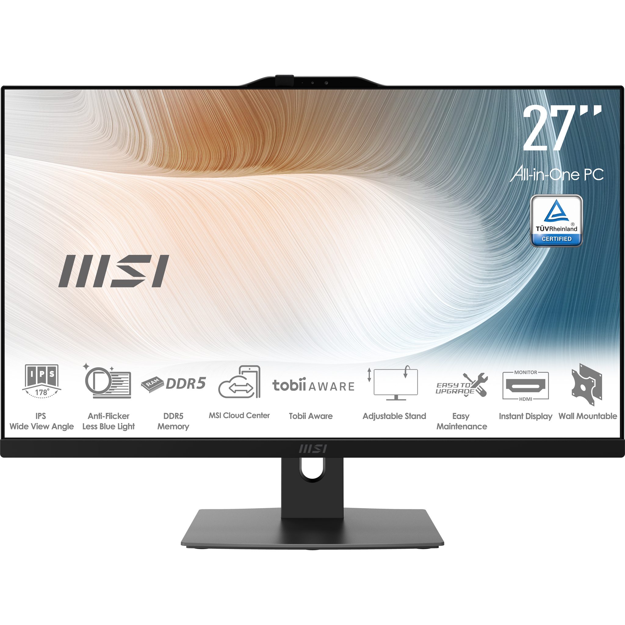 MSI Modern AM272P 1M-1235AT 27" 16 GB RAM 512 GB SSD Windows 11 Professional Schwarz