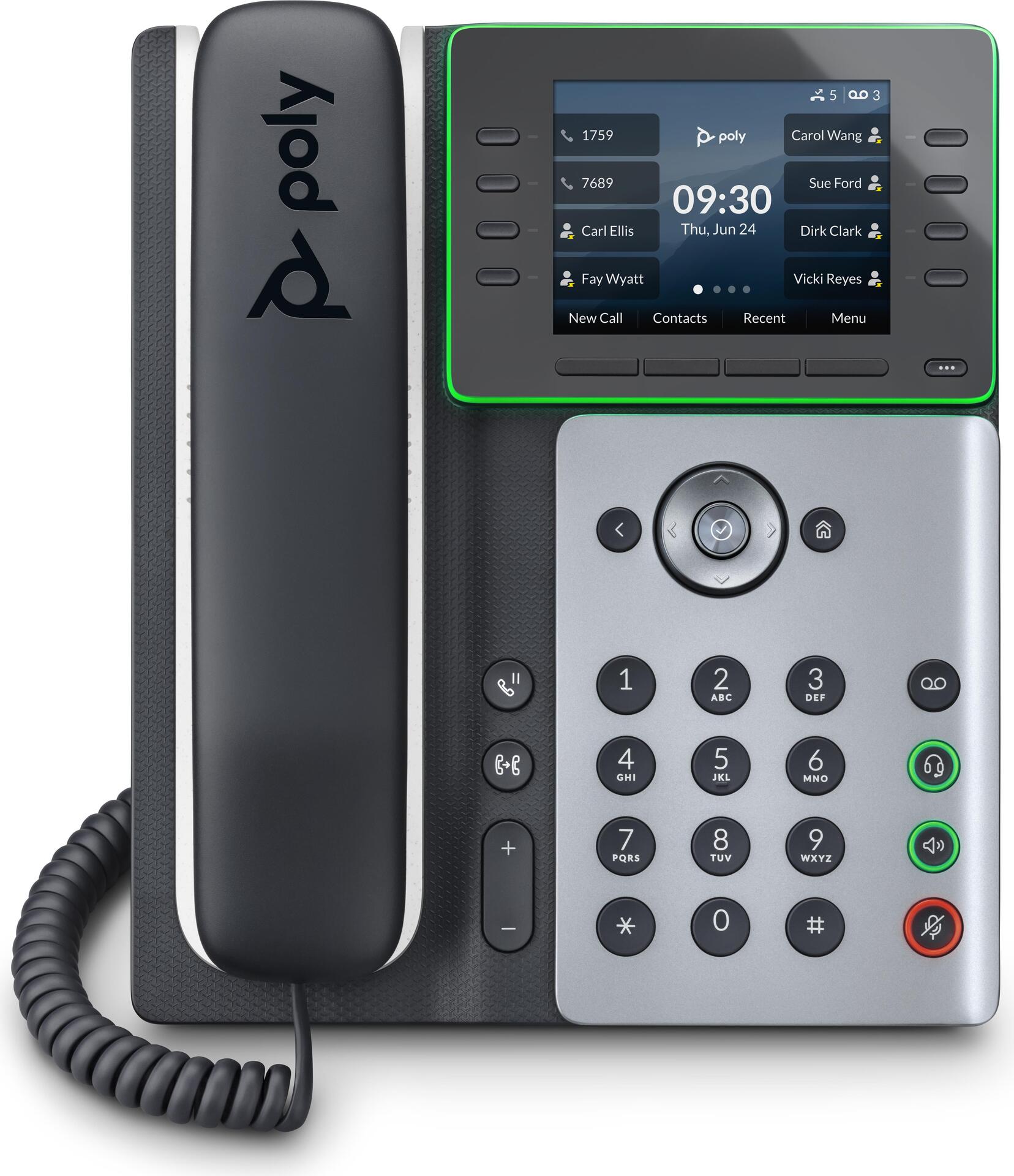 HP Poly Edge E350 IP-Telefon Schwarz 8 Zeilen IPS WLAN (82M89AA)