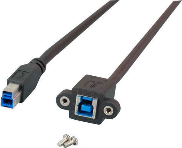 USB3.0 Verlängerungskabel B-B,St.-Einbaubuchse 0,5m schwarz Hersteller: EFB-Elektronik (K5264SW.0,5)