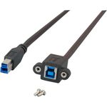 USB3.0 Verlängerungskabel B-B,St.-Einbaubuchse 0,5m schwarz Hersteller: EFB-Elektronik (K5264SW.0,5)