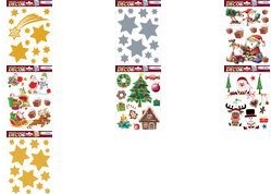 5x Sticker Sterne Silber (15110)