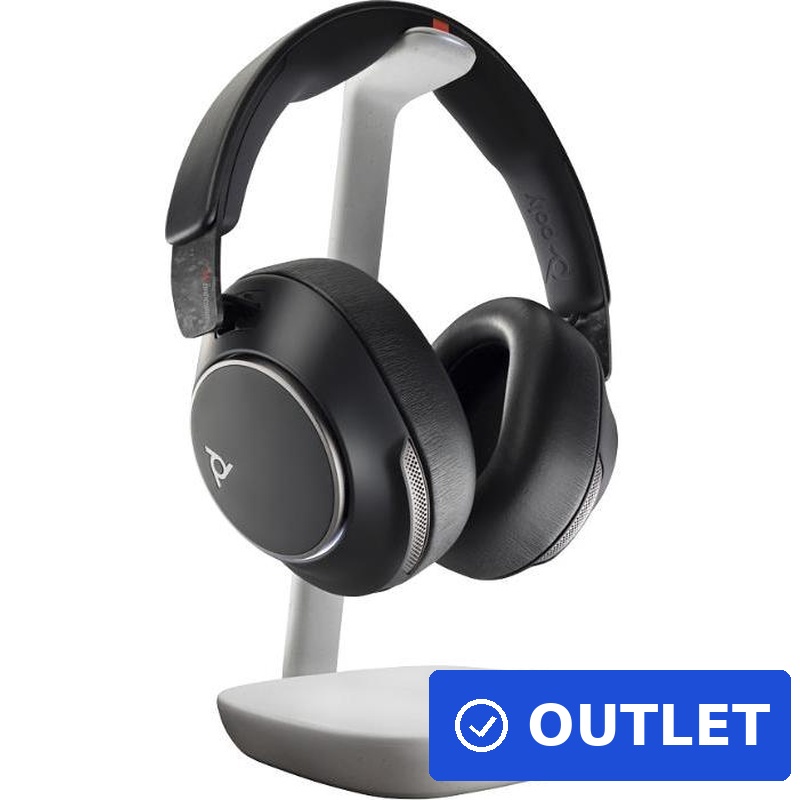 HP Poly Voyager Surround 85 UC Kopfhörer Kabellos Kopfband Anrufe/Musik/Sport/Alltag USB Typ-C Bluetooth Ladestation Schwarz (8G7T8AA) (geöffnet)