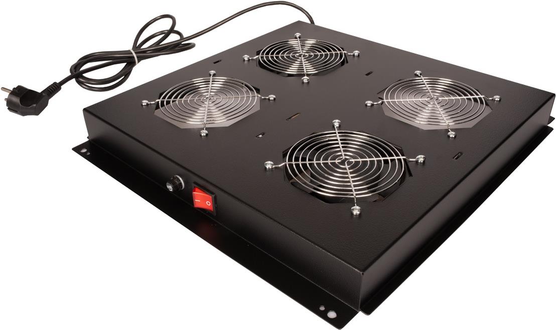 ROLINE 19 Zoll Dachlüftereinheit 2 Lüfter ON/OFF schwarz (26.21.0300)