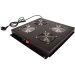 ROLINE 19 Zoll Dachlüftereinheit 2 Lüfter ON/OFF schwarz (26.21.0300)