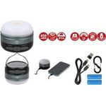 Brennenstuhl Akku Solar LED Outdoor Leuchte OLI 400 AS (Campinglampe IP54 mit 450lm, bis zu 70h Leuchtdauer, Schaltstufen, dimmbar, 2 austauschbare Li-Ion-Akkus 18500, Powerbank, USB C Ladekabel) (1173740004)