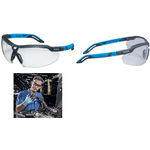 uvex Bügelbrille i-5, Scheibentönung: klar Schutzbrille, Bügelfarbe: anthrazit/blau, Material: PC, - 1 Stück (9183265)