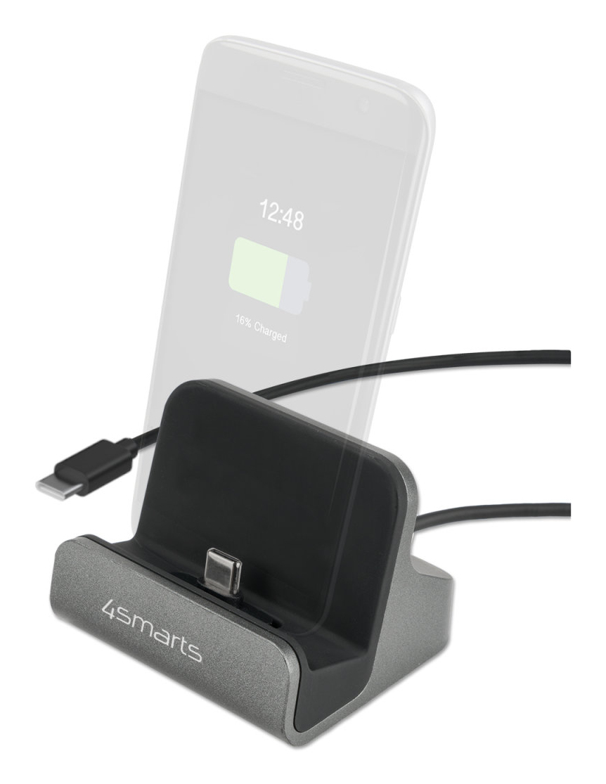 4smarts VoltDock USB-C 60W Ladestation Grau