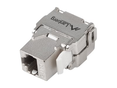 Lanberg KSFA-2000 Keystone Modul RJ45 CAT 6a FTP 180° Werkzeuglos Silber