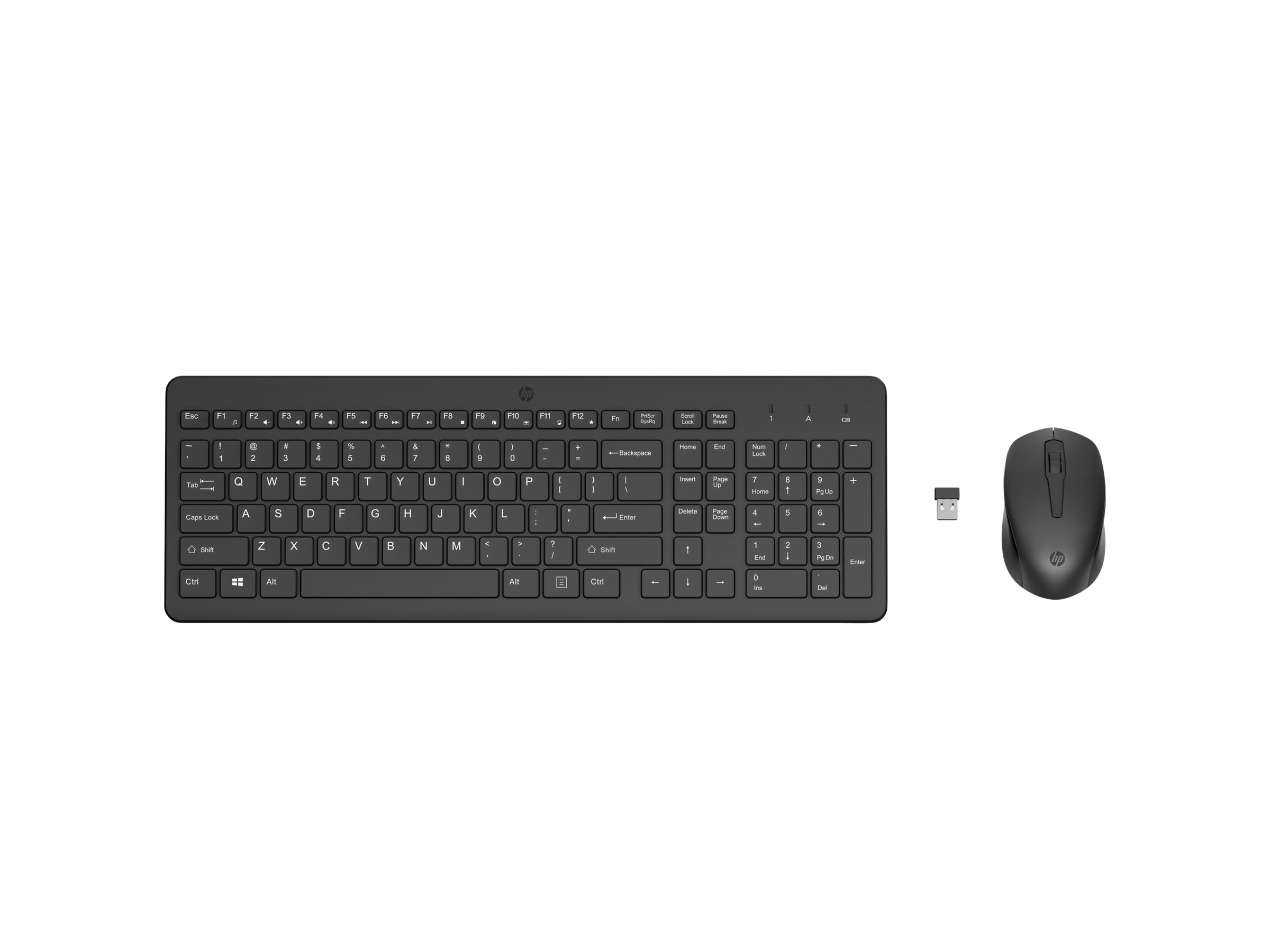 HP 330 Kabelloses Tastatur- und Maus-Set Deutsch Schwarz