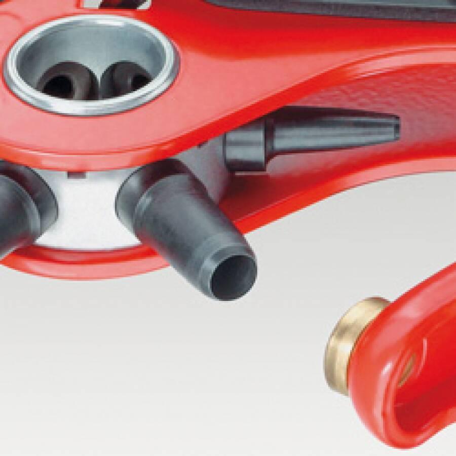 KNIPEX 90 70 220 Revolverlochzange mit 6 Lochpfeifen Ø 2,0–5,0 mm, Rot