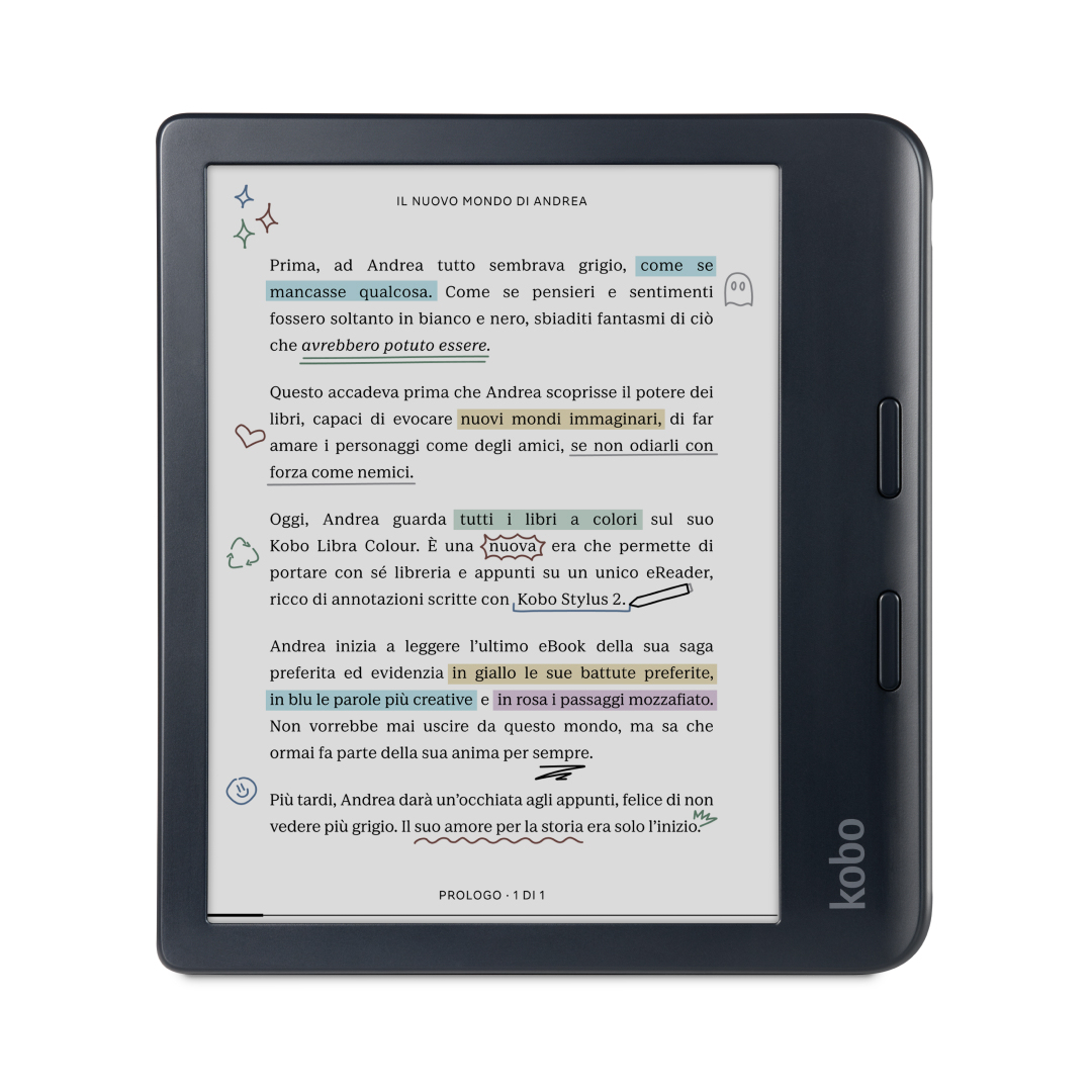 Kobo Libra Colour 7" eBook-Reader 32 GB Schwarz inkl. Kobo Stylus 2