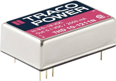 TracoPower THD 10-2411N DC/DC-Wandler, Print 24 V/DC 5.1 V/DC 2000 mA 10 W Anzahl Ausgänge: 1 x (THD 10-2411N)