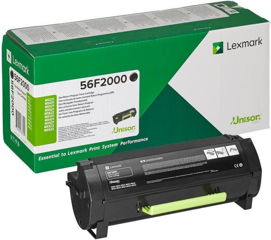 Lexmark 56F2000 Tonerpatrone Schwarz 6000 Seiten