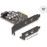 Delock PCI Express x4 Karte zu 2 x extern USB Type-C+ 1 intern 10 Gbps Typ-E Key A (90345)