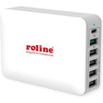 ROLINE 19.11.1055 Ladegerät für Mobilgeräte Universal Weiß AC Schnellladung Drinnen (19.11.1055)