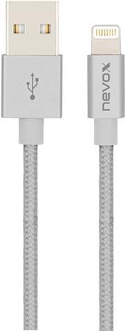 nevox 1530 2m Lightning USB A Grau - Silber Handykabel (1530)