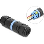 Delock Kabelverbinder mit Klemmverbindung 3 Pin, IP68 wasserdicht für Kabeldurchmesser 5 (87243)