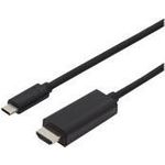 Digitus USB Type-C Adapterkabel, 5m USB Type-C Adapterkabel, Typ-C auf HDMI A St/St, 5.0m, 4K/60Hz, 18GB, CE, sw, gold (AK-300330-050-S)