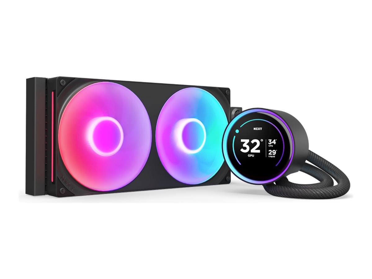 NZXT Kraken Elite 280 RGB CPU-Wasserkühlung mit LCD-Display 2x 140 mm Mattschwarz