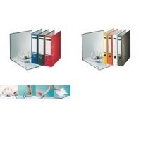 LEITZ Plastikordner, 180 Grad, DIN A4, 52 mm, blau farbiger Einband aus Pappe, mit PP-Folie kaschiert (1015-50-35)