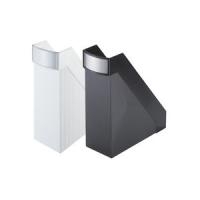 helit Stehsammler Linear, DIN A4, Polystyrol, lichtgrau extra breit, mit Griff, inkl. Beschriftungszubehör (H6361582)