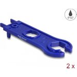 Delock Werkzeug für DL4 Kabel und Konnektoren, Sechskant, blau 2 Stück (60029)