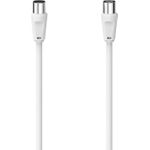 Hama Classic Line Antennen-Kabel, Koax-Stecker - Koax-Kupplung, 5,0 m, 90 dB, Weiß (00305052)