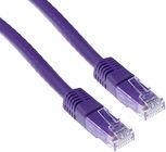 ACT Purple 1 meter U/UTP CAT6 patch cable with RJ45 connectors. Cat6 u/utp purple 1.00m (IB1701)