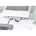 Digitus Variabler Notebook-Ständer mit integrierter USB-C™ Docking Station - 8-Port (DA-90408)