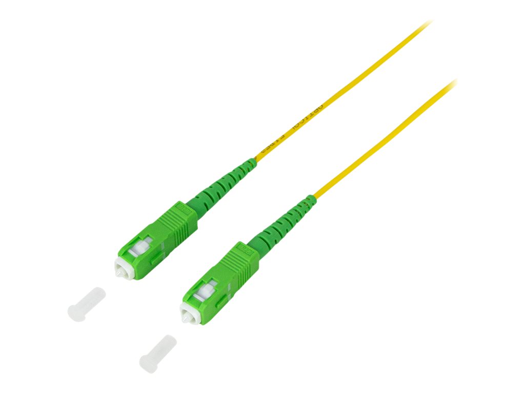 LogiLink Professional FPSSC10 LWL Patchkabel SC/APC OS2 10 m Gelb