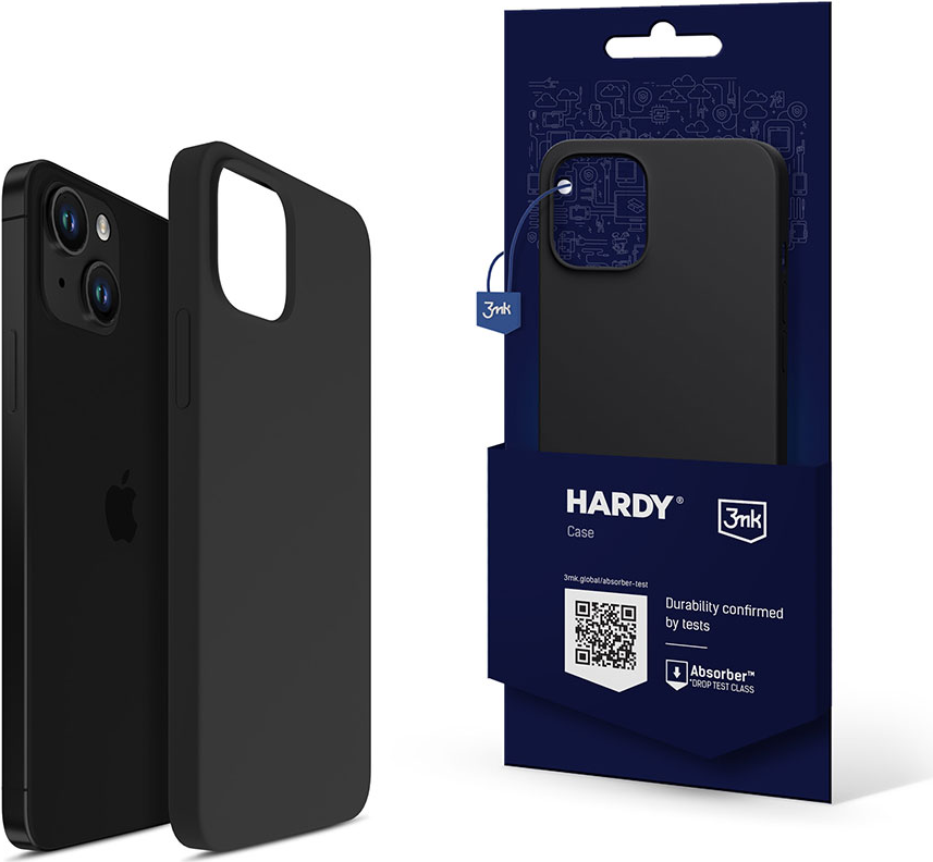 3mk Hardy Silikon-Mag-Hülle für iPhone 15 6,1 Zoll Graphit (3mk Hardy Silicone MagCase Graphite(5))