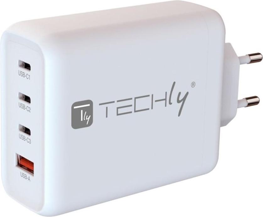 Techly Ladegerät USB-C 1-2-3/USB-A 140W (IPW-PD140W-WH)