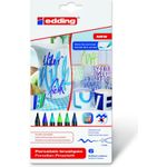 Edding 4200. Schreibfarben: Schwarz, Blau, Cyan, Grün, Hellgrün, Violett, Produktfarbe: Mehrfarben, Anzahl der Farben: 6 Farben. Menge pro Packung: 6 Stück(e) (4-4200-6099)