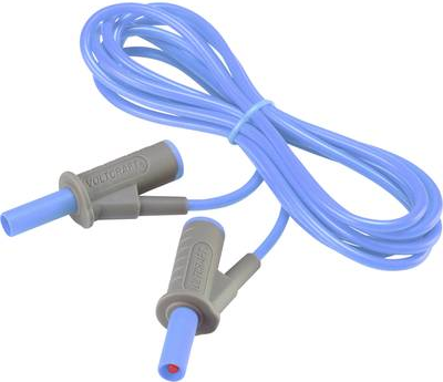 VOLTCRAFT MSB-501 Sicherheits-Messleitung [Lamellenstecker 4 mm - Lamellenstecker 4 mm] 2 m Blau (VC-8063405)