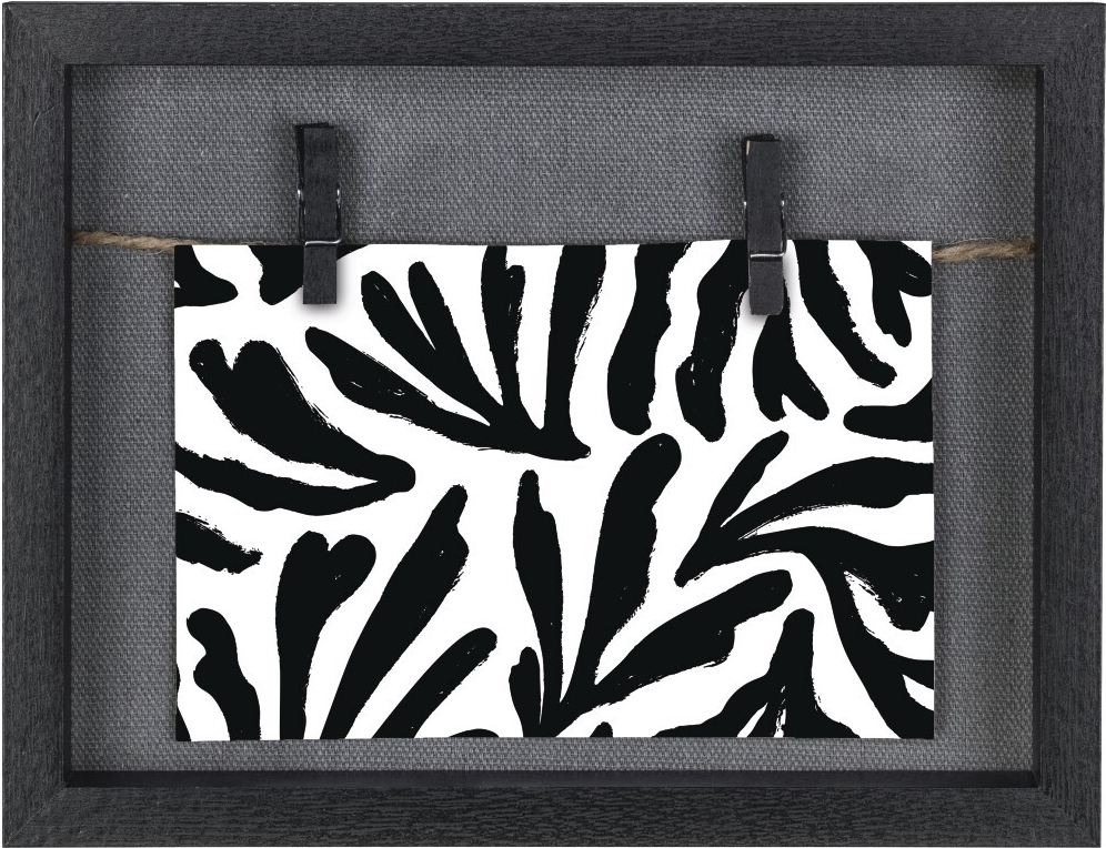 Hama Bilderrahmen Muro, mit Schnur und Klammern, Schwarz, 16,5 x 21,5 cm (00193217)