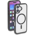 Delock Schutzhülle für iPhone 16 kompatibel mit MagSafe transparent-schwarz (81266)