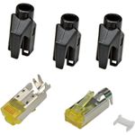 RJ45-Hirose Stecker STP, TM31 schwarz, 50 Stück, 3 Elemente, Cat.6A Hersteller: HIROSE (H7642.4-50)