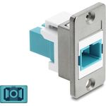 Delock Panel Mount SC Simplex Buchse zu silber aqua (91102)