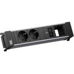 Bachmann POWER FRAME Steckdosenleiste 2x CEE7/3 1x USB-C/C 45W 1x CM 0,2m Kabel