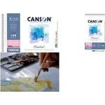 CANSON Aquarellblock "Montval", 135 x 210 mm, 300 g/qm 12 Blatt, satinierte Oberfläche, Spiralbindung, - 1 Stück (C518413000)