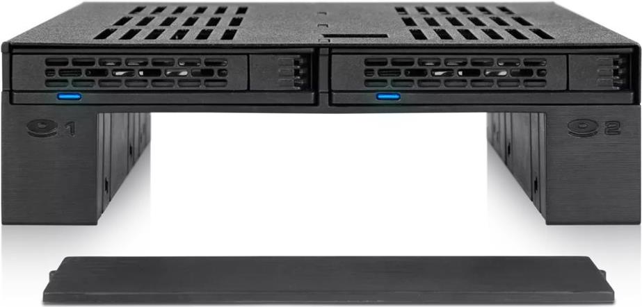 ICY DOCK ExpressCage MB322SP-B Mobiles Speicher-Rack 5,25" 3 Einschübe SATA/SAS Schwarz