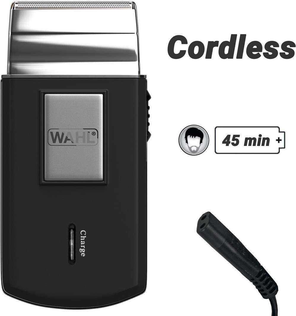 Wahl 03615 Travel Shaver Rasierer Schnurlos Schwarz - Silber