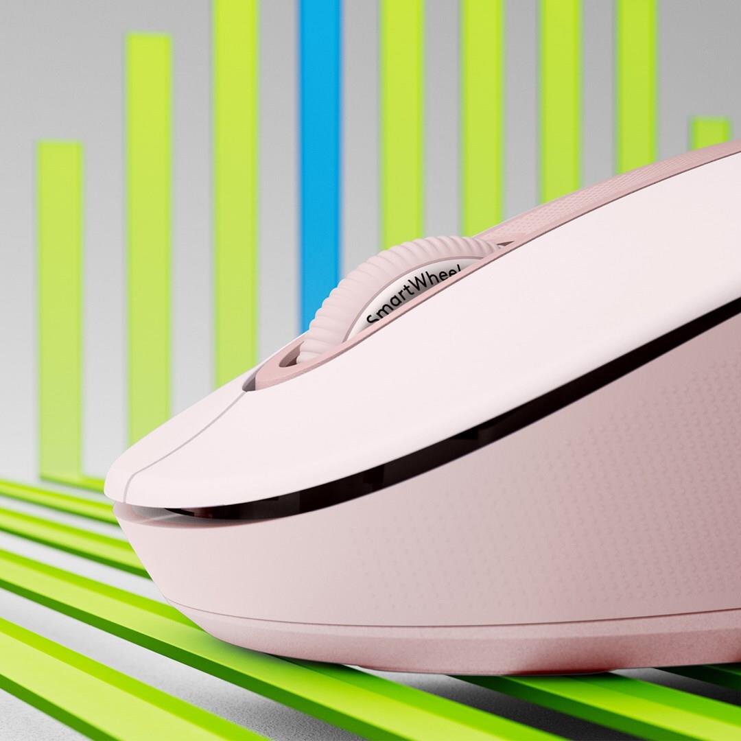 Logitech Signature M650 Large Kabellose Maus Rosé