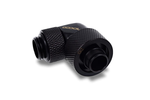 Alphacool Eiszapfen 16/10mm Anschraubtülle 90° G1/4 Schwarz