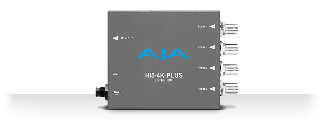 AJA Hi5-4K-Plus 3G-SDI auf HDMI Videokonverter Grau