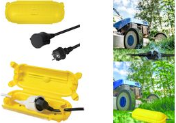 LogiLink Outdoor-Set: Verlängerungskabel + Kabel-Schutzbox Anschluss 1: Schutzkontaktstecker, gerade, Anschluss 2: - 1 Stück (LPS239)
